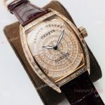 Swiss Replica Franck Muller Curvex diamond Watch Rose Gold 43mm